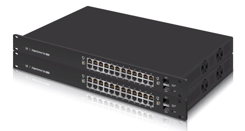 Ubiquiti 24-Port 1U Rackmountable Managed PoE+ Gigabit Switch with SFP  ES-24-250W (Throughput 26Gbps, Swiitching capacity 52 Gbps, Forwardi komutators