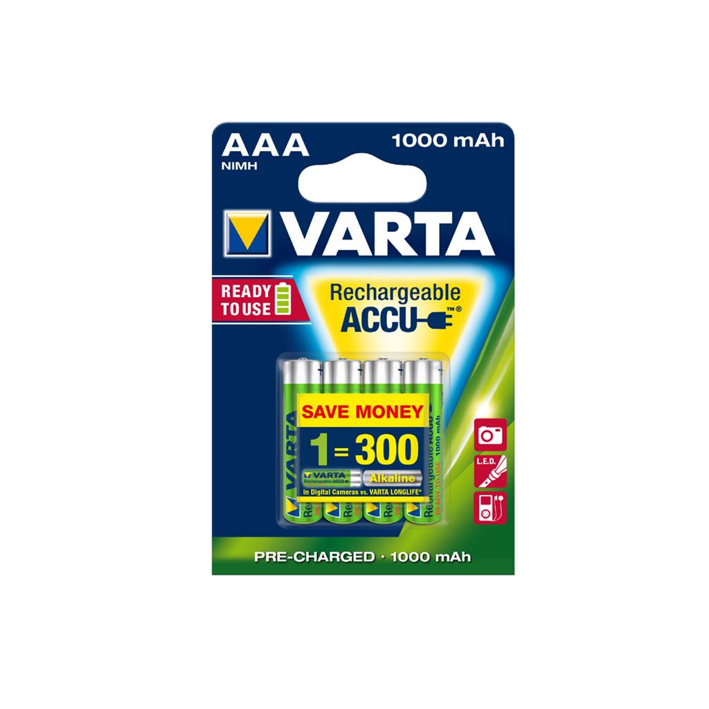 VARTA Batteries R3 1000 mAh 4pcs ready 2 use Baterija