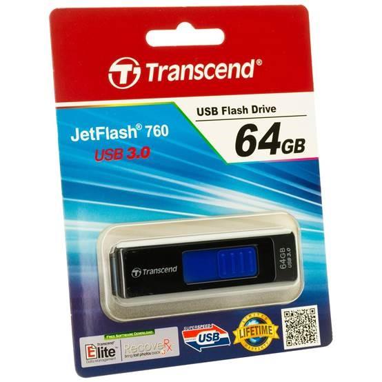 TRANSCEND MEMORY DRIVE FLASH USB3 64GB/760 BLUE TS64GJF760 USB Flash atmiņa