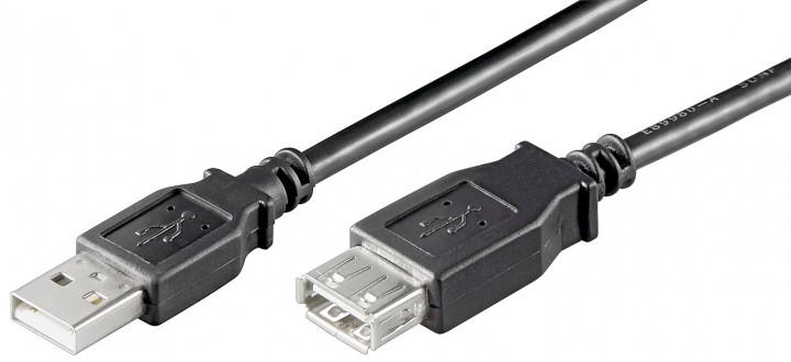 Techly Hi-Speed USB 2.0 extension cable A-A M/F 30cm black USB kabelis