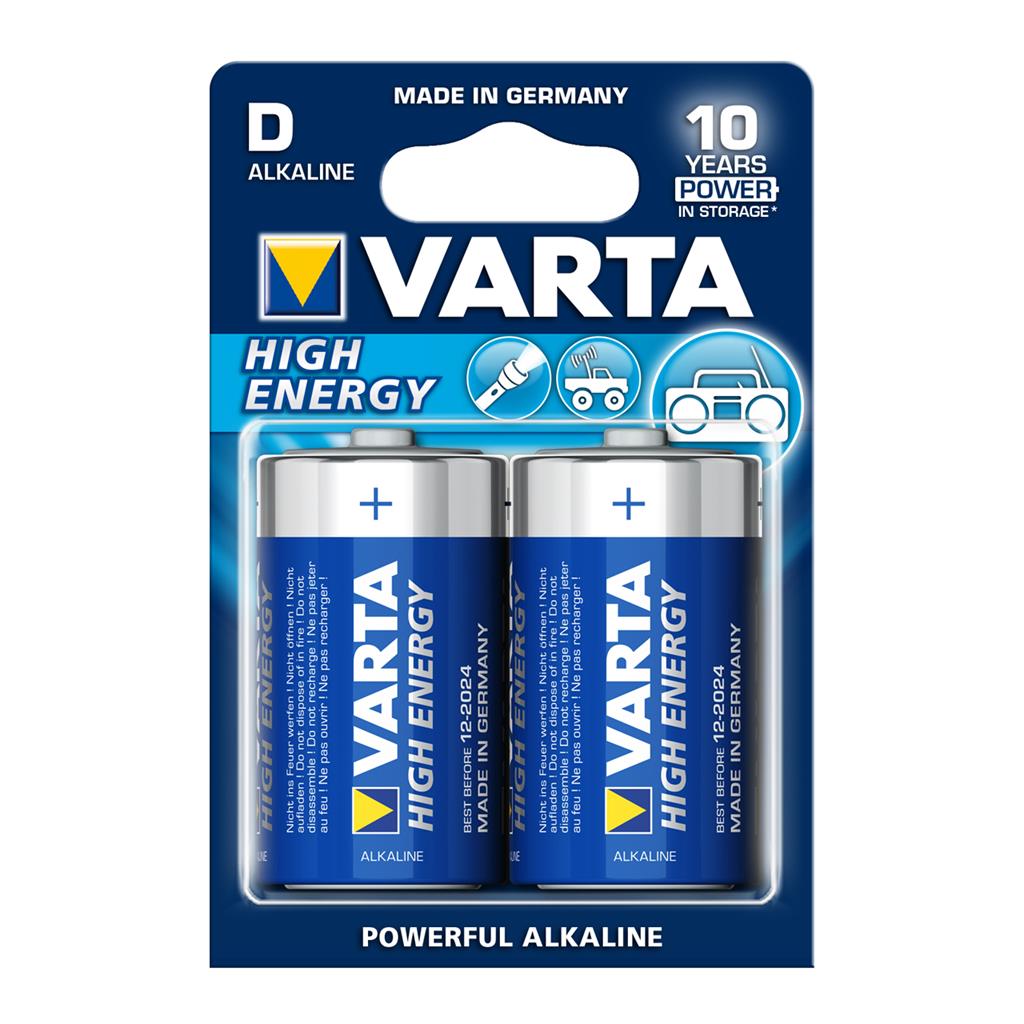 VARTA alkaline batteries R20 (typ D) 2pcs high energy Baterija