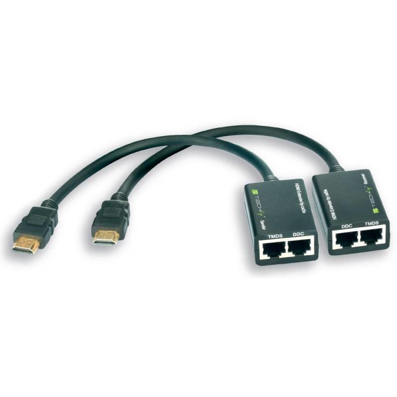 Techly HDMI extender by Cat.5e/6 cable, up to 30m adapteris