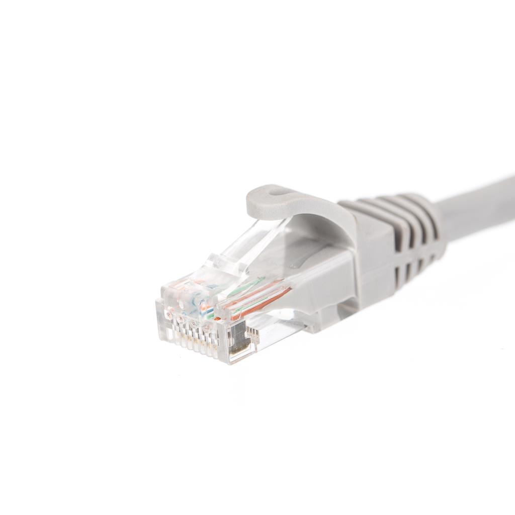 Netrack patch cable RJ45, snagless boot, Cat 5e UTP, 3m grey kabelis, vads