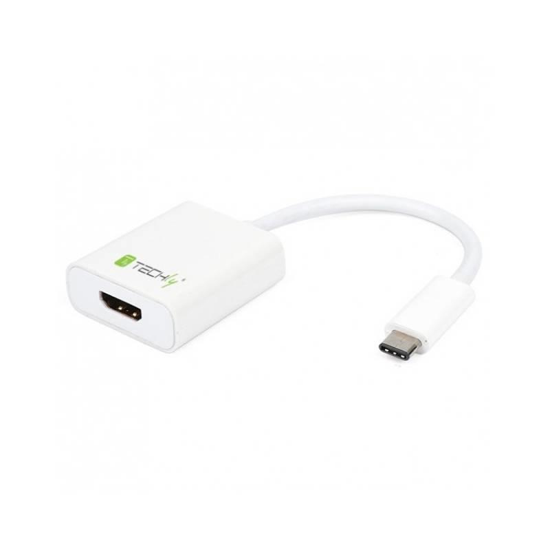 Kabel USB Techly USB-C na HDMI Balts (020409) USB kabelis