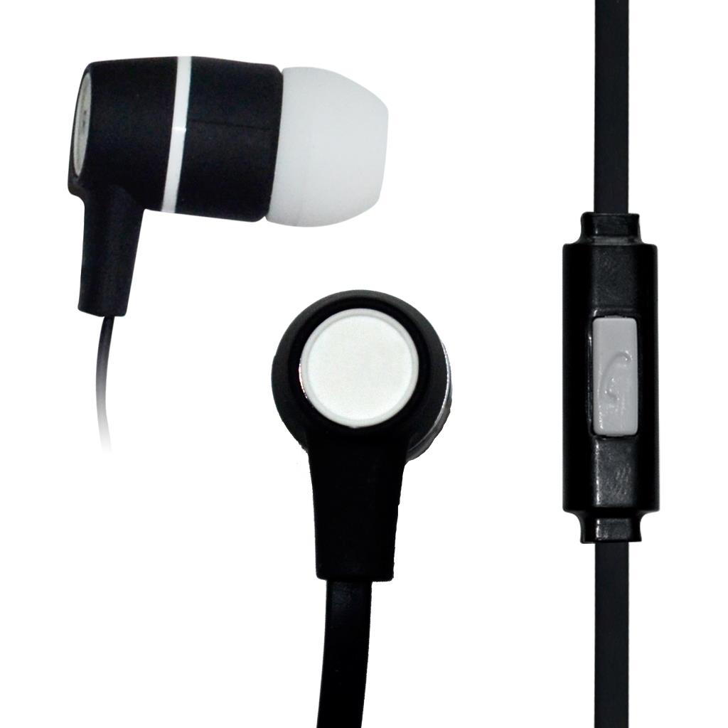 VAKOSS Stereo Earphones Silicone with Microphone / Volume Control SK-214K black