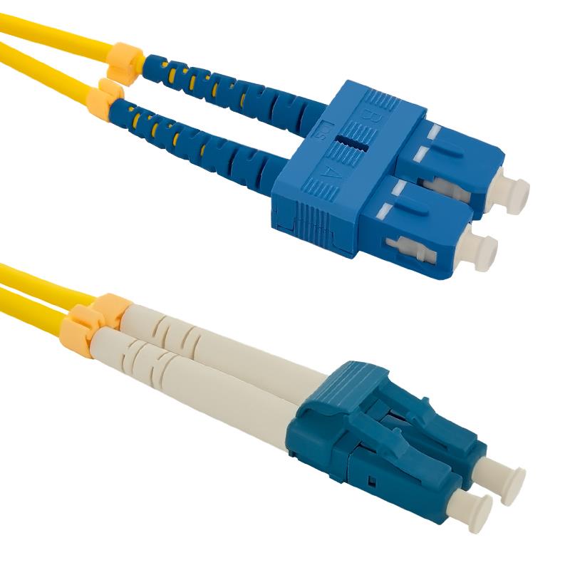 Qoltec Optic Patchcord SC/UPC-LC/UPC SM 9/125 G652D 2m kabelis, vads