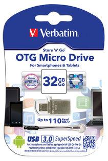 Verbatim USB DRIVE 3.0 OTG MICRO 32GB USB Flash atmiņa
