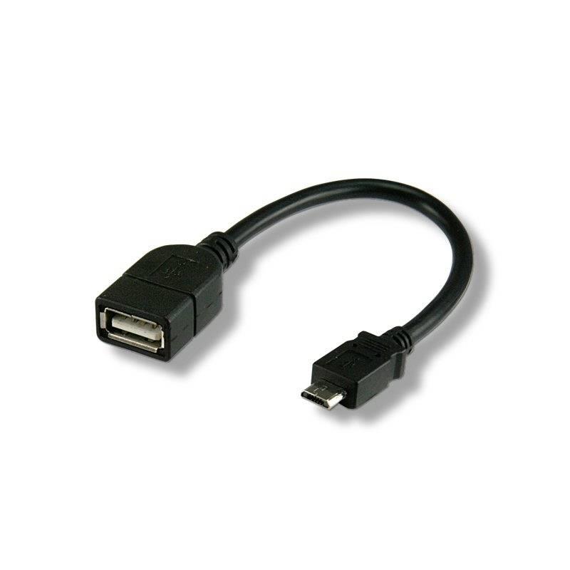 Techly 304963 USB 2.0 OTG Cable micro-B/M to A/F kabelis, vads