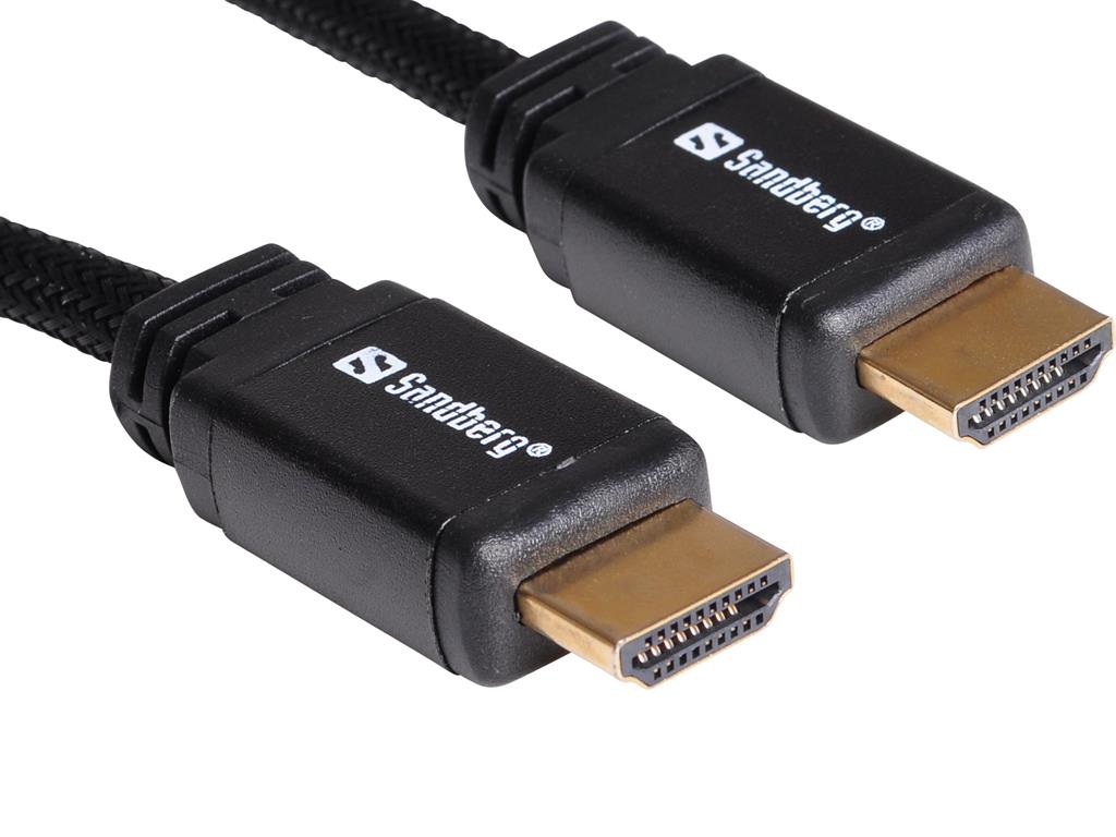 Cable Sandberg HDMI 2.0 19M-19M, 3m, Resolutions up to 4K, Dualview, True 21:9 kabelis video, audio
