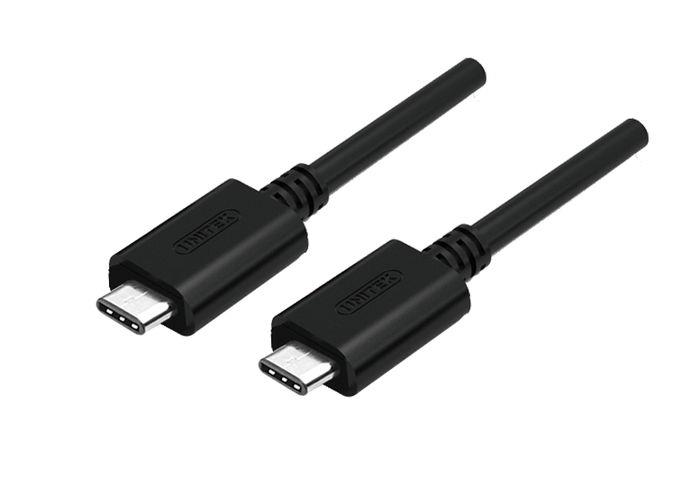 Unitek Cable USB type-C to USB type-C, Y-C477BK kabelis, vads