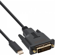 64131 Videokabel-Adapter 1 m USB C DVI-D Schwarz (64131) kabelis, vads