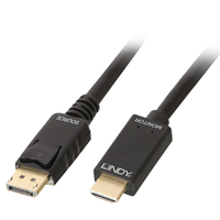 Lindy DisplayPort an HDMI Kabel 4K30 (DP: passiv) 0.5m kabelis, vads