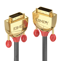 Lindy DVI-D Dual Link Kabel Gold Line 1m kabelis, vads