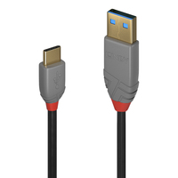 Lindy USB 2.0  Typ A an C Kabel Anthra Line 2m kabelis, vads