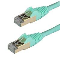 StarTech.com PATCH CABLE CAT6A 1M AQUA   5706998279996 kabelis, vads