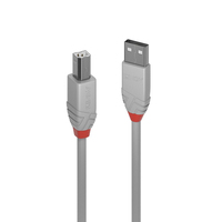 Lindy USB 2.0 Kabel Typ A/B Anthra Line 3m kabelis, vads