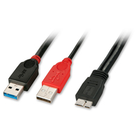 Lindy USB 3.0 Typ A an B Kabel Cromo Line 0.5m kabelis, vads