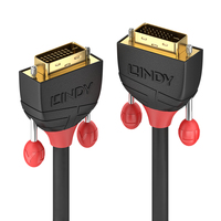 Lindy DVI-D Dual Link Kabel Black Line 1m kabelis, vads