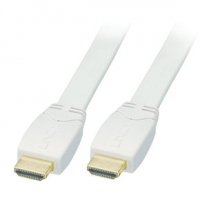 Lindy HDMI Kabel High Speed Flachkabel weis 3m kabelis, vads