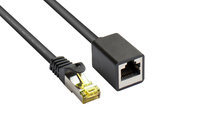 Good Connections patchcable extension RNS black 0,5m - Cat. 7, S / FTP, PiMF, LSOH, 600MHz OFC kabelis, vads