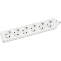 InLine - Socket strip - Schuko 6-way - 230V - 3500W - 5,0m- white (16465W) nepārtrauktas barošanas avots UPS