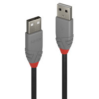 Lindy USB 2.0 Kabel Typ A Anthra Line 5m kabelis, vads