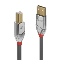 Lindy USB 2.0 Typ A an B Kabel Cromo Line 3m kabelis, vads