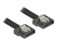 DeLOCK FLEXI - SATA- Cable - Serial ATA 150/300/600 - 7- pines SATA (M) - 7- pines SATA (M) - 10cm - black kabelis datoram