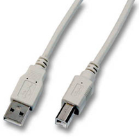 USB2.0 Anschlusskabel A-B, St.-St., 3,0m, grau, Classic kabelis, vads