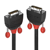 Lindy DVI-D Single Link Kabel Black Line 5m kabelis, vads