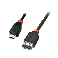 Lindy USB 2 Kabel Micro-B / A OTG 0.5m  Micro-B St A Kupplu kabelis, vads