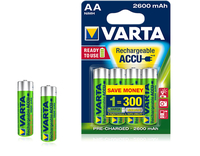 VARTA AA Mignon NiMH HR06 1.2V/2600mAh 4Pack akumulators, baterija portatīvajiem datoriem