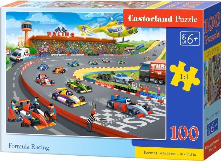 Castorland Puzzle 100 Formula Racing 290198 (5904438111046) puzle, puzzle