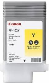 Canon PFI102Y yellow | 130ml | LP17/LP24/iPF500/iPF6X0/iPF7X0 kārtridžs