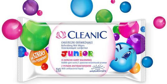 Cleanic Junior Chusteczki odswiezajace 1x15 szt. 708872 (5900095018872)