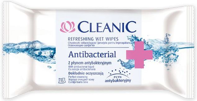 Cleanic Chusteczki odswiezajace Antibacterial 1 opakowanie 15 sztuk 70020221 (5900095009153) tīrīšanas līdzeklis