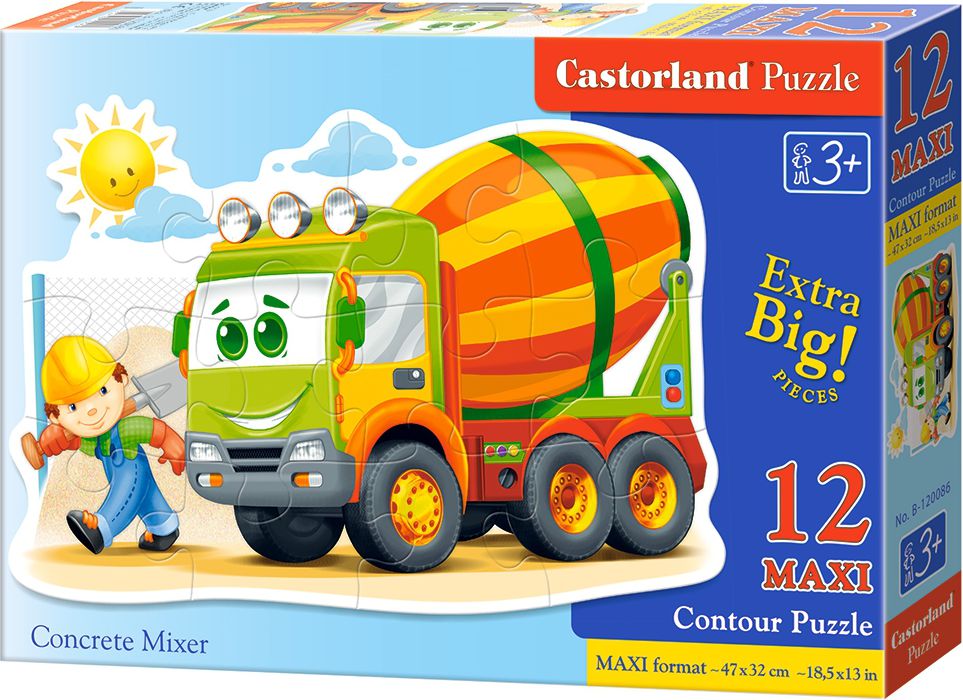 Castorland 12 MAXI Concrete Mixer - 120086 puzle, puzzle