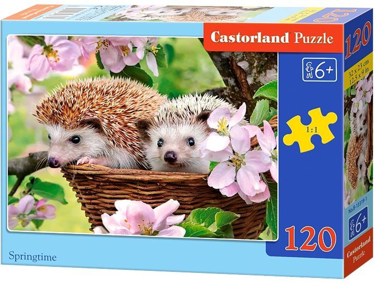 Castorland Puzzle Hedgehogs in Spring 120 pieces (229481) puzle, puzzle