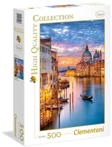 Clementoni Puzzle 500 elementow. HQC - Lighting Venice (35056 CLEMENTONI) 35056 CLEMENTONI (8005125350568) puzle, puzzle