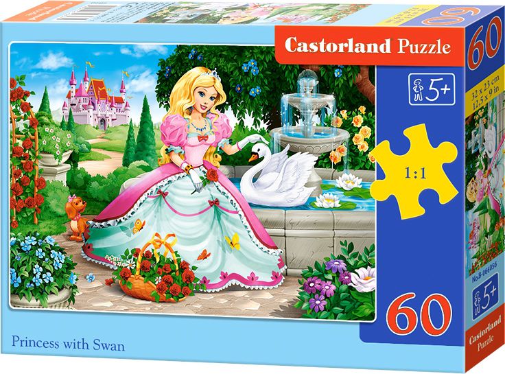 Castorland Puzzle 60 Ksiezniczka z labedziem 259975 (5904438066056) puzle, puzzle