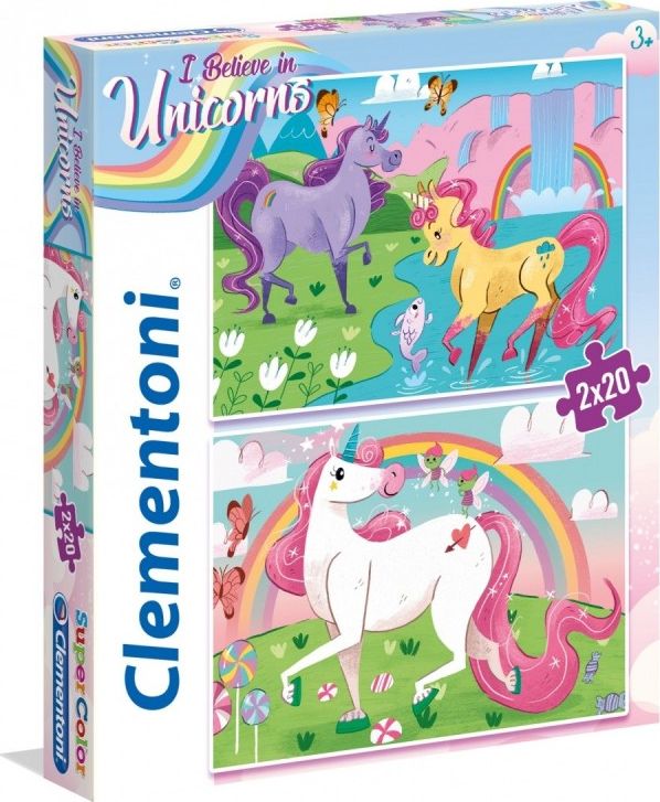 Clementoni Puzzle 2x20el I Believe in Unicorns 24754 CLEMENTONI (8005125247547) puzle, puzzle