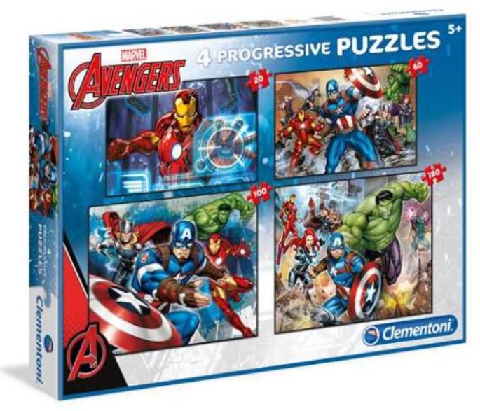 Clementoni Puzzle 20+60+100+180 The Avengers (07722) puzle, puzzle