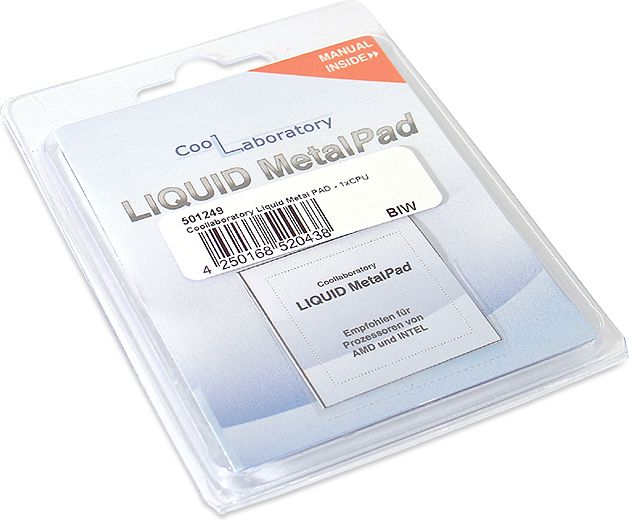 Coollaboratory Liquid MetalPad 38 x 38 mm x 0.4 mm (MetalPad1xCPU) MetalPad1xCPU (4260157580046) termopasta