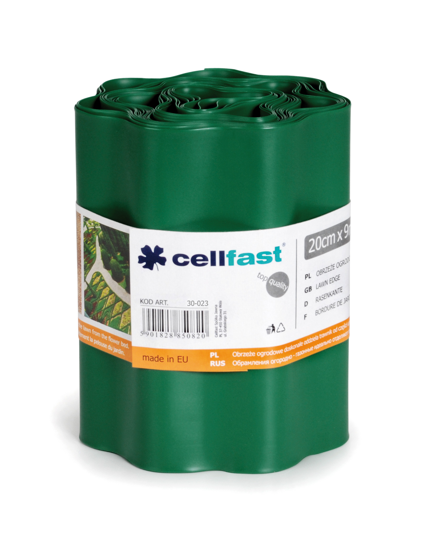 Cellfast Obrzeze ogrodowe ciemna zielen 20cm x 9m (30-023) 989988 (5901828850851)