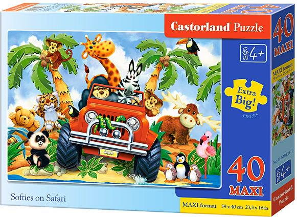 Castorland CASTOR Softies na safari 40 EL - 040131 040131 (5904438040131) puzle, puzzle