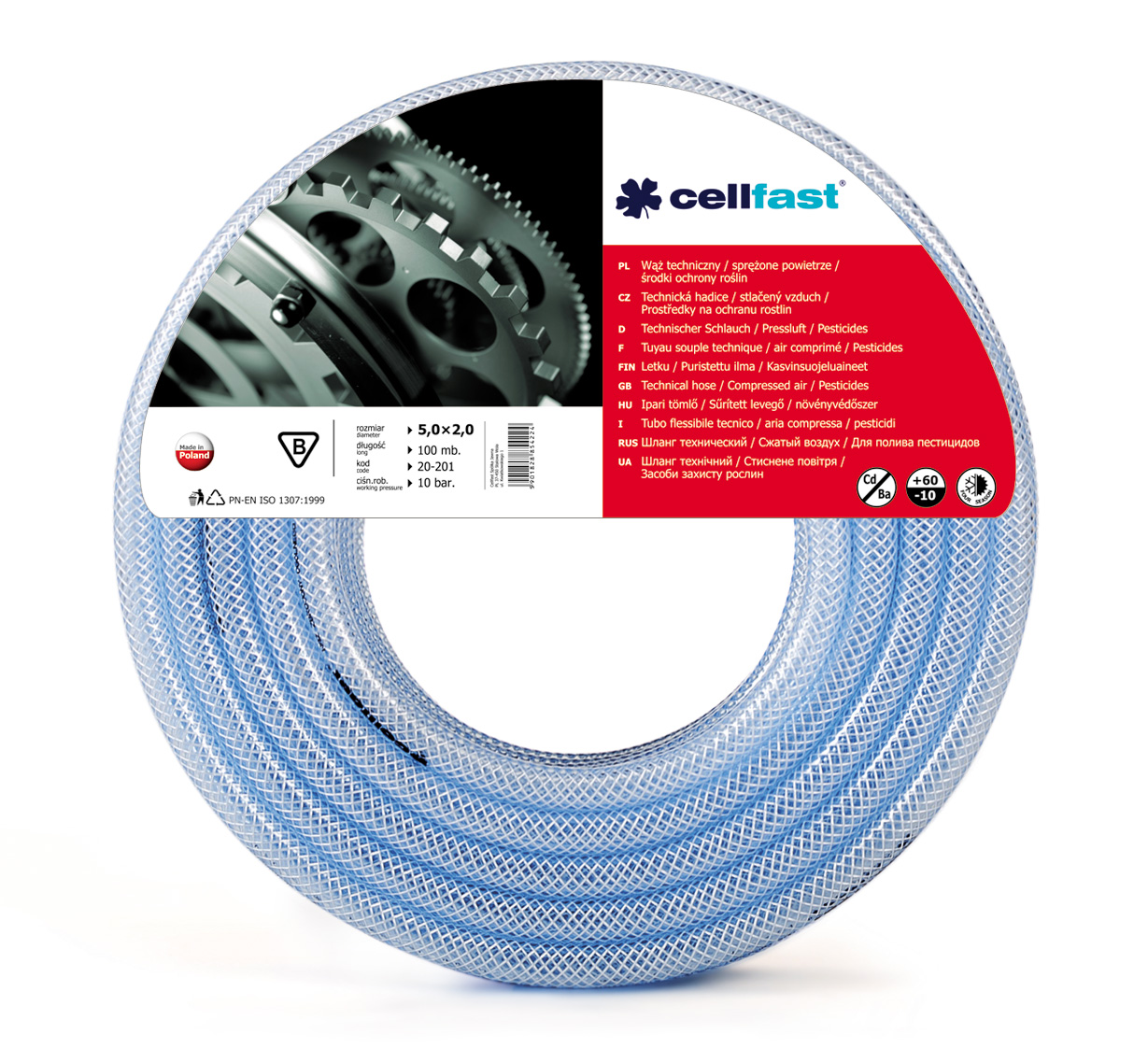 Cellfast Waz techniczny 14x3mm srodki ochrony roslin/ sprezone powietrze 50m - 20-206 C 20-206 (5901828852077) Dārza laistīšanas iekārtas