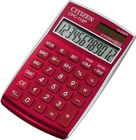 Kalkulator Citizen CPC-112 czerwony (CPC112RD) CPC112RD (4562195132929) kalkulators