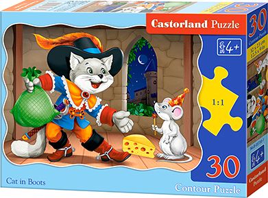 Castorland Puzzle Cat in Boots 30 elementow 287329 (5904438003730) puzle, puzzle