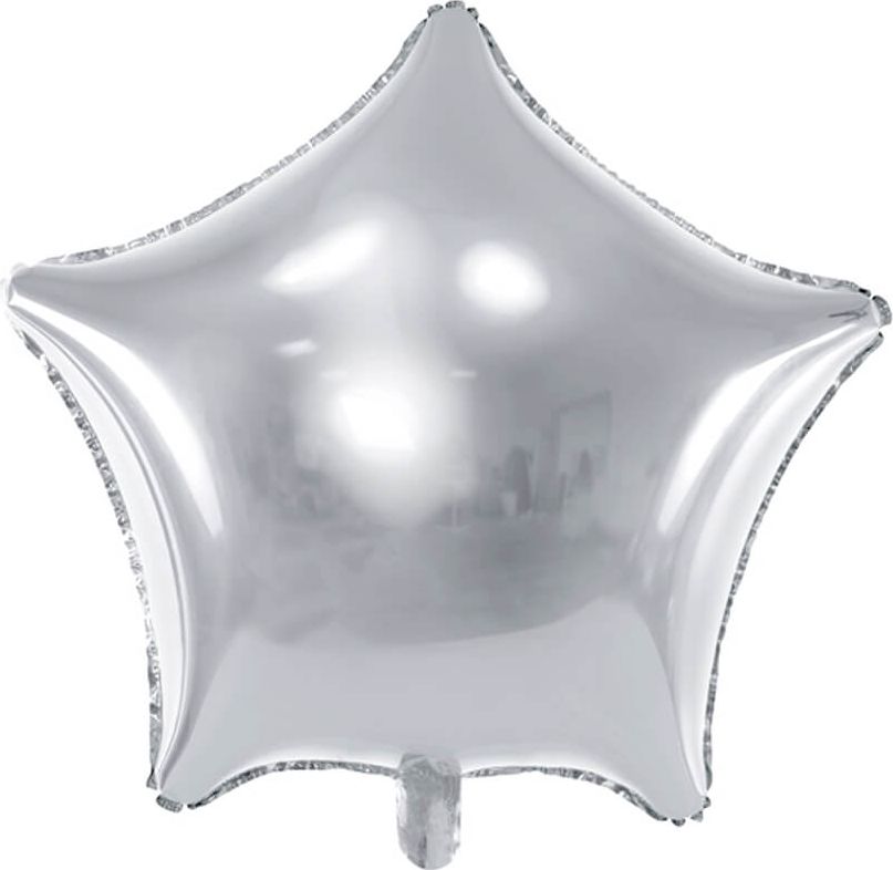 Party Deco Balon foliowy gwiazda srebrna - 48 cm - 1 szt. uniwersalny PARX1245 (5902230736405)