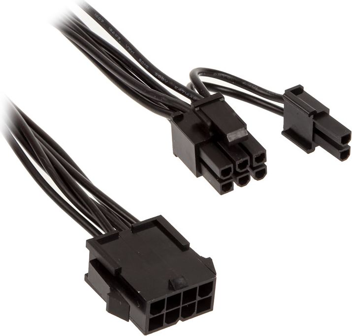 Kolink Adapter 4+4-Pin CPU auf 6+2-Pin-PCIe, schwarz aksesuārs datorkorpusiem